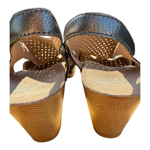 Dansko Teagan Sandal Heel NWOT Gunmetal Women size 38 US 7.5-8 - Picture 5 of 6